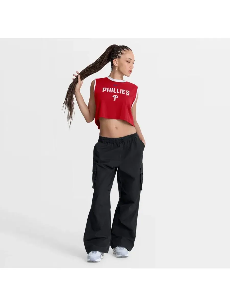 Топ-кроп без рукавов Philadelphia Phillies Primetime Loose Dri-FIT Nike — изображение 3 из 4, красный белый