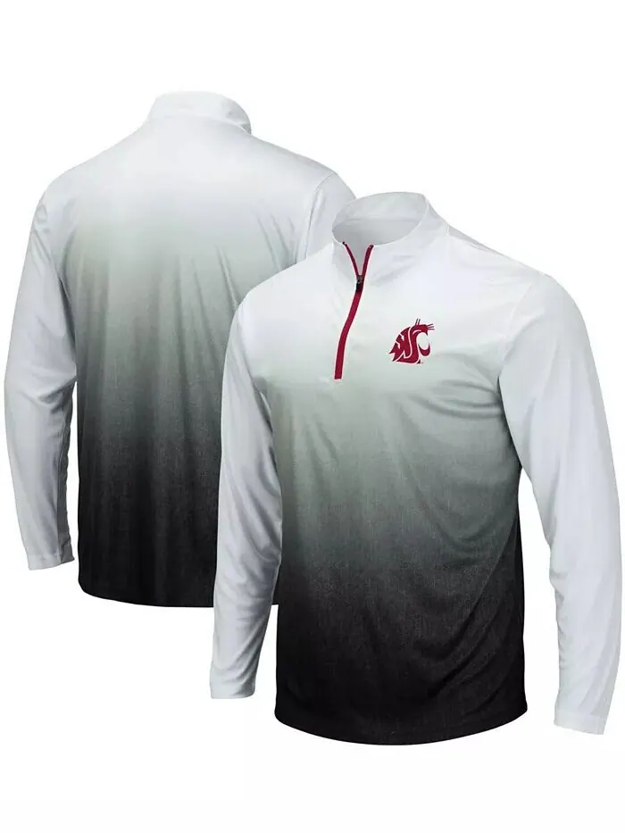 Мужская серая куртка с молнией до четверти и логотипом Washington State Cougars Magic Team Colosseum