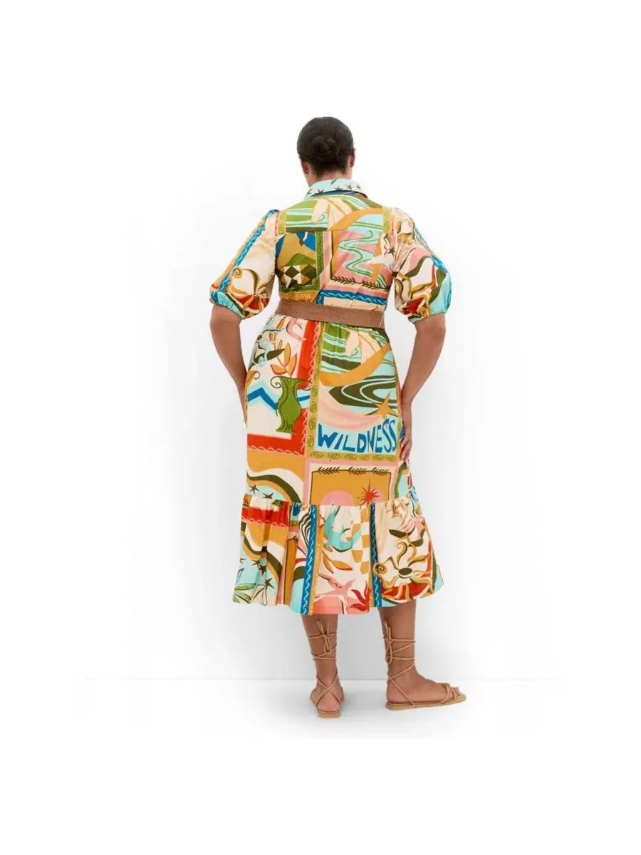 Платье-рубашка Wild Soul Print с поясом CITY CHIC, Wild Soul — изображение 2 из 5