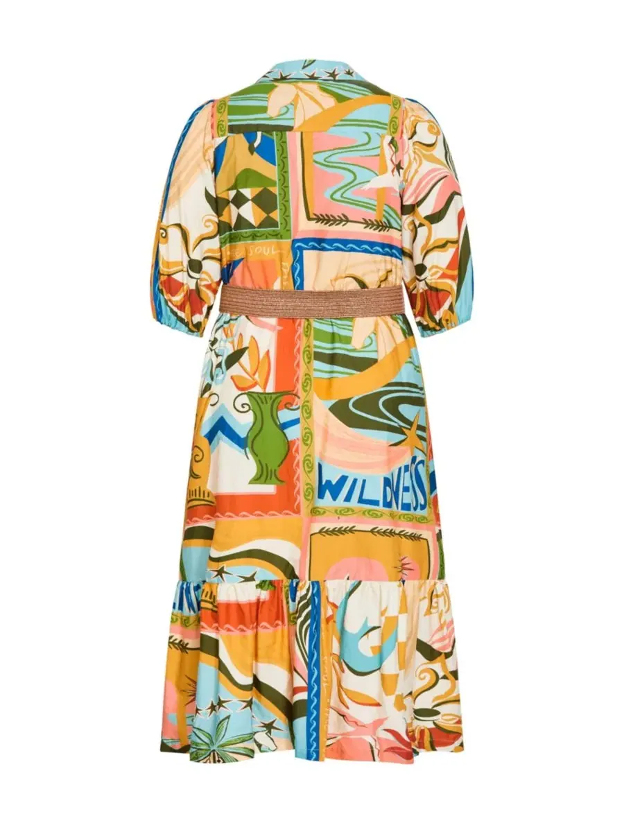 Платье-рубашка Wild Soul Print с поясом CITY CHIC, Wild Soul — изображение 4 из 5