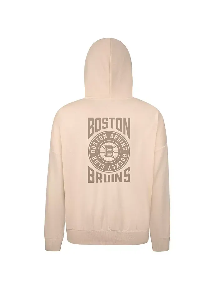 Мужская кремовая толстовка с капюшоном Boston Bruins Contact Stamp LevelWear — изображение 3 из 3