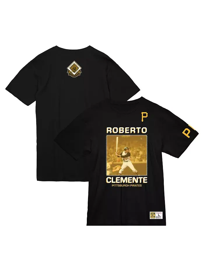 Мужская футболка Roberto Clemente черного цвета из коллекции Cooperstown Pittsburgh Pirates — изображение 1 из 3