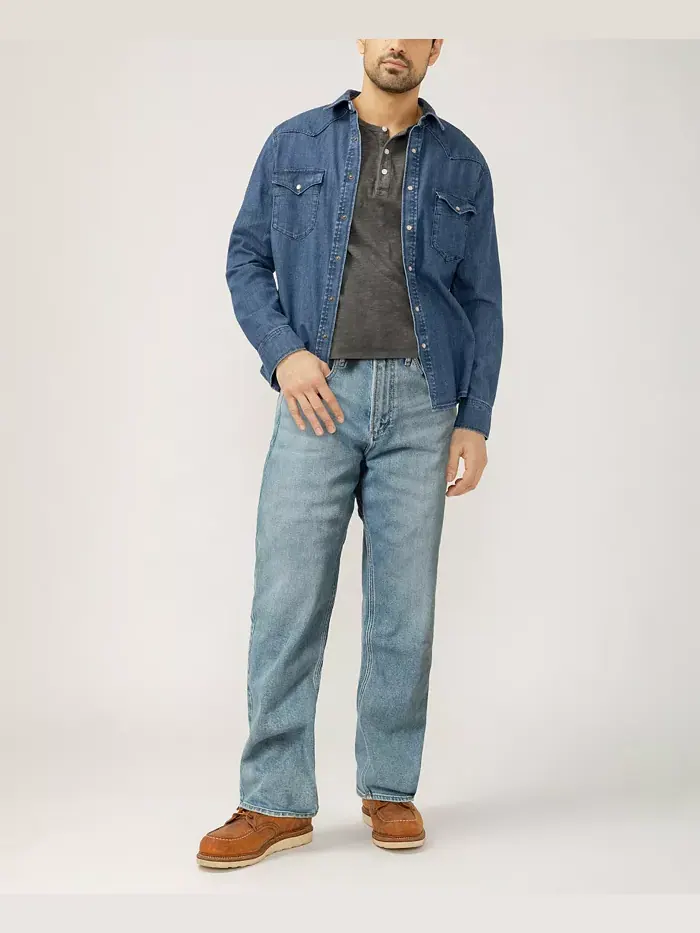 Мужские джинсы Relaxed Fit Straight Leg Silver Jeans Co. — изображение 4 из 6