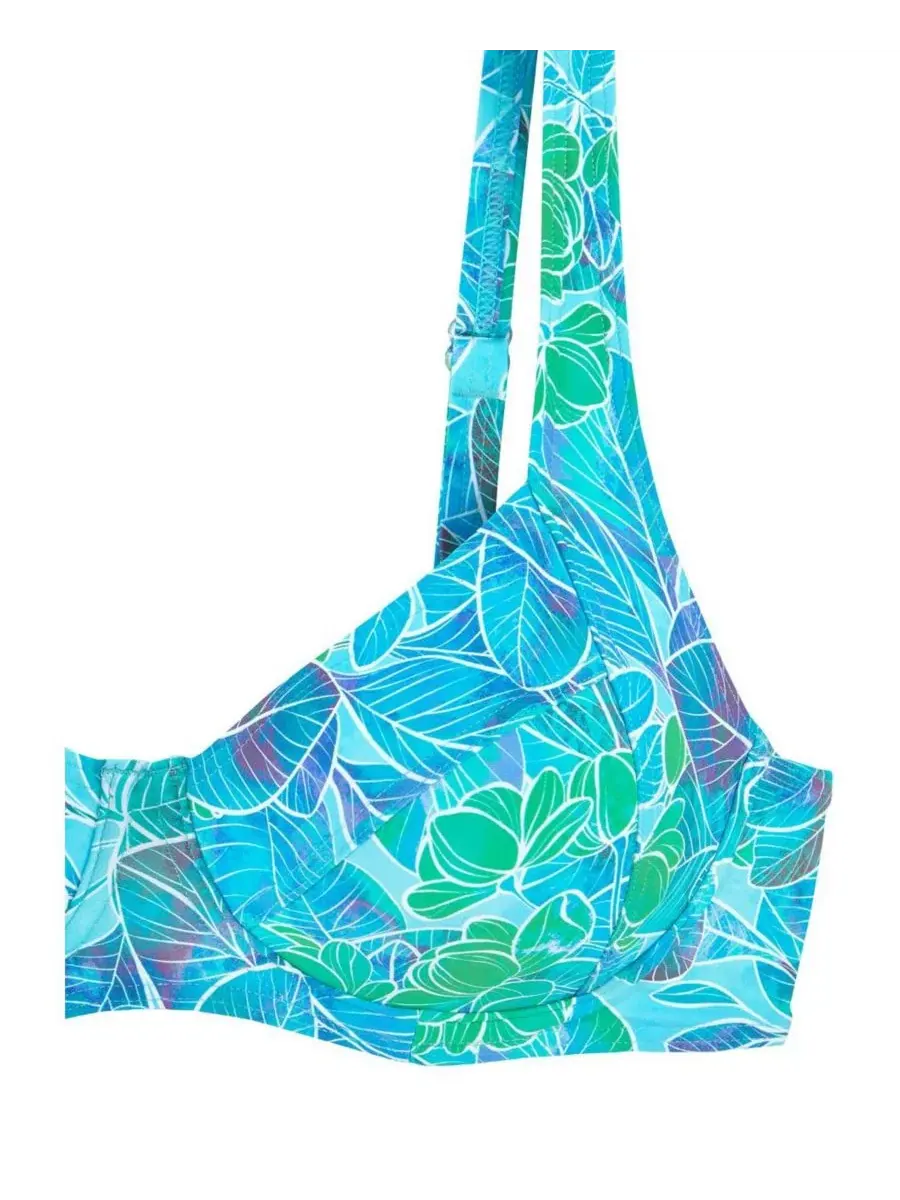 Бюстье-топ бикини с принтом, на косточках LASCANA, Turquoise Print — изображение 6 из 7