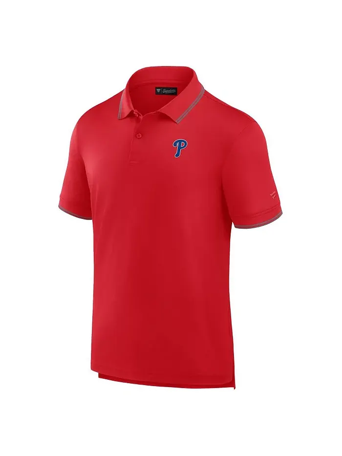 Мужская красная поло Philadelphia Phillies из пике Fanatics Signature — изображение 2 из 3