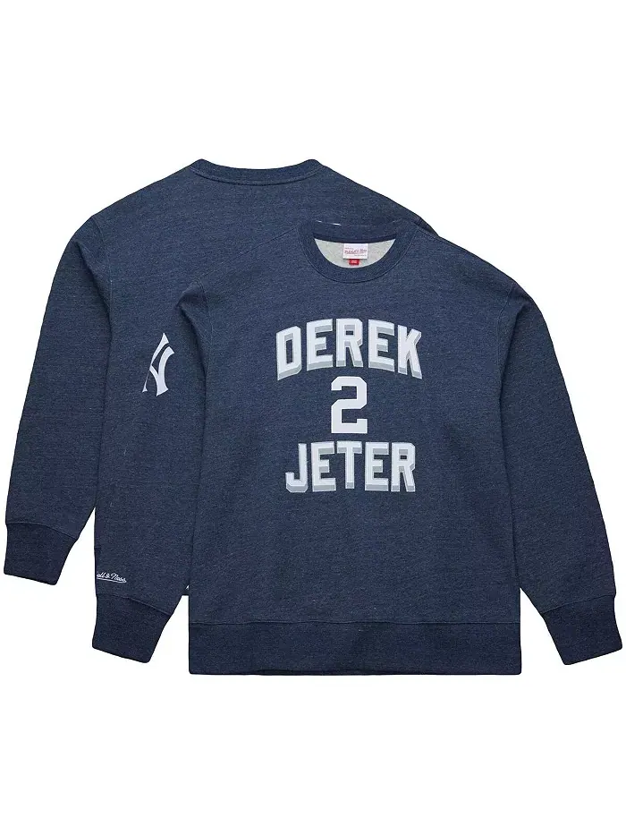 Мужской свитшот с капюшоном Derek Jeter Heather New York Yankees Legends Collection с винтажным — изображение 1 из 3