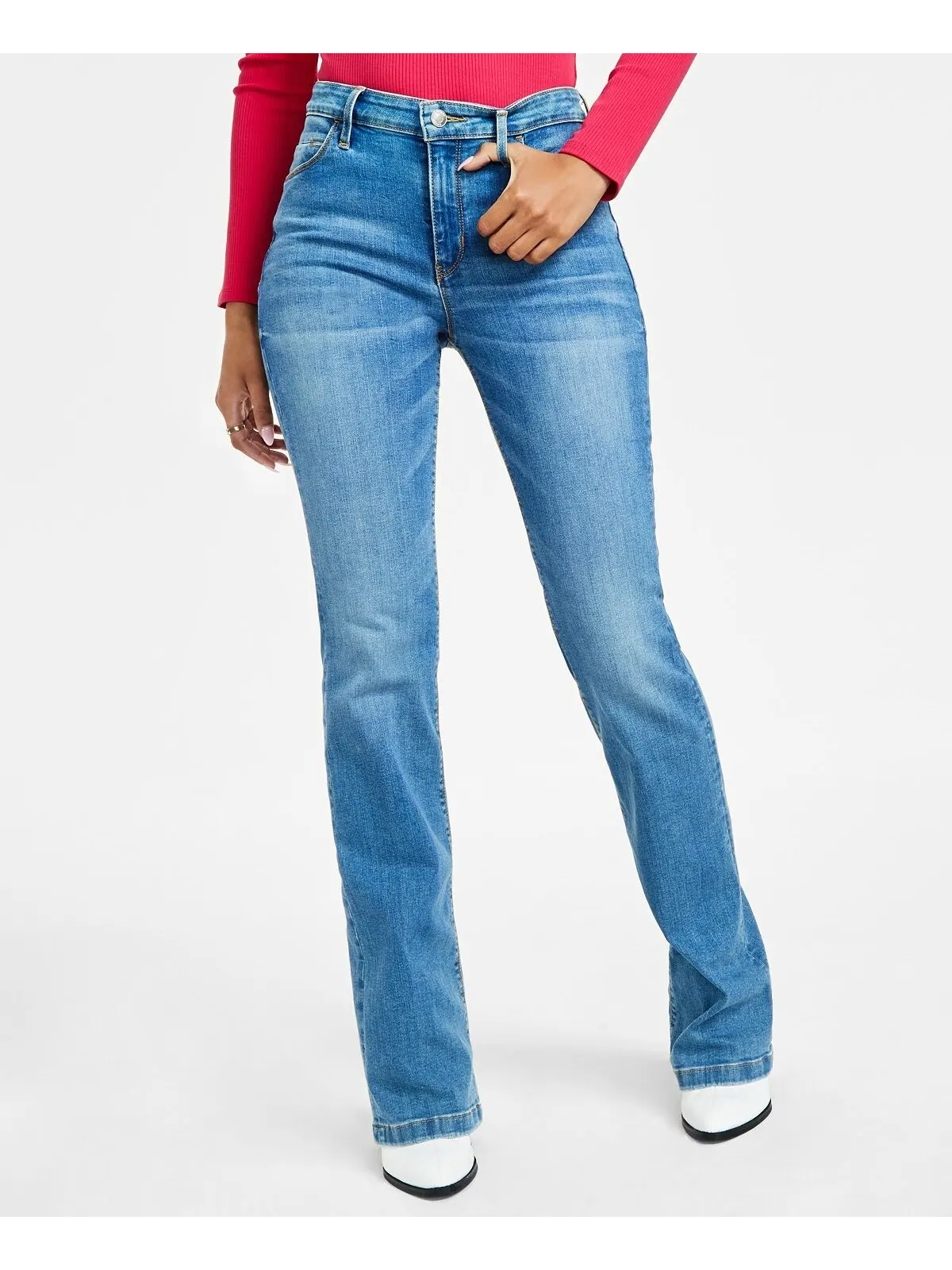 Женские сексуальные джинсы bootcut со средней посадкой GUESS — изображение 1 из 11