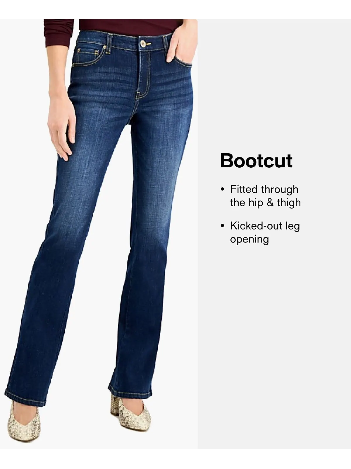 Женские сексуальные джинсы bootcut со средней посадкой GUESS — изображение 11 из 11
