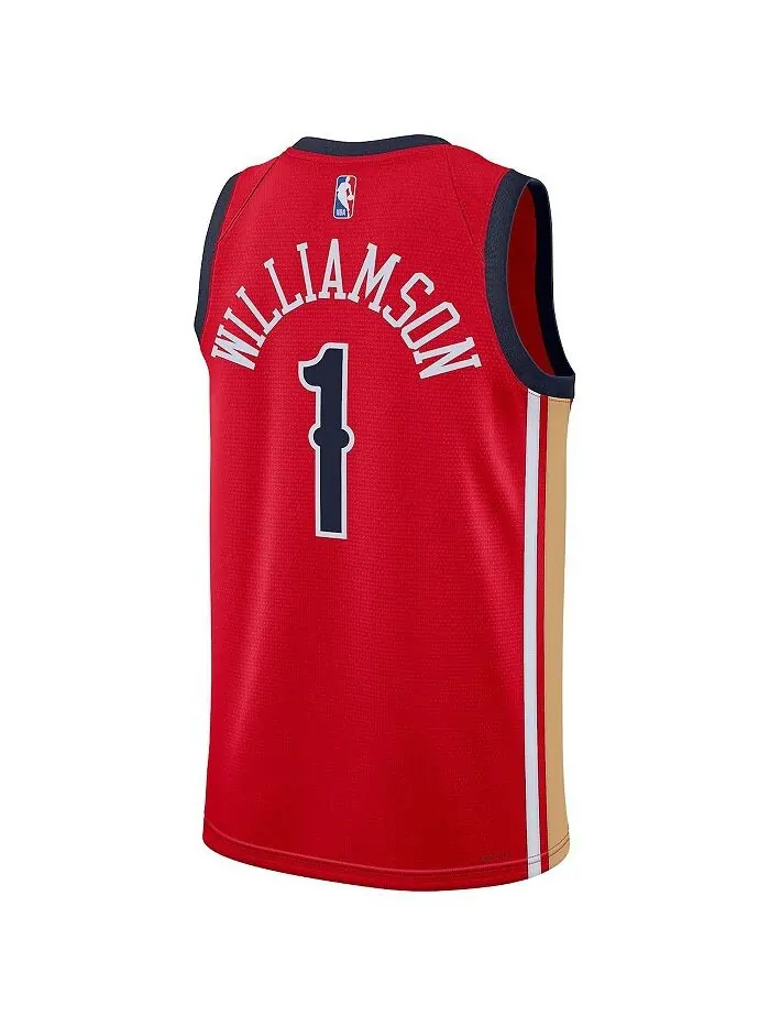 Мужская и женская красная майка бренда Zion Williamson New Orleans Pelicans Swingman — Statement — изображение 3 из 3