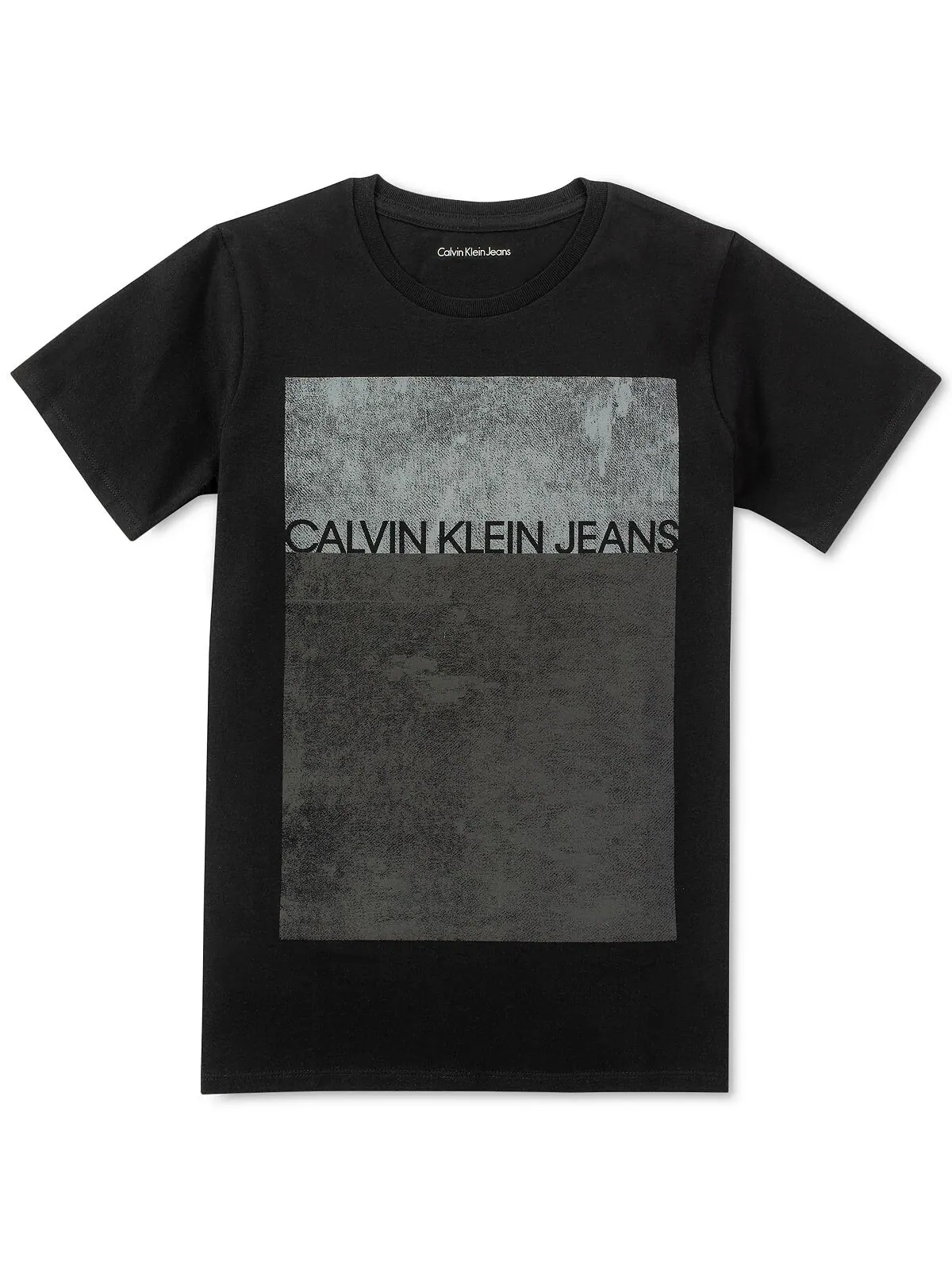 Хлопковая футболка с графическим принтом Big Boys Calvin Klein — изображение 2 из 4, черный