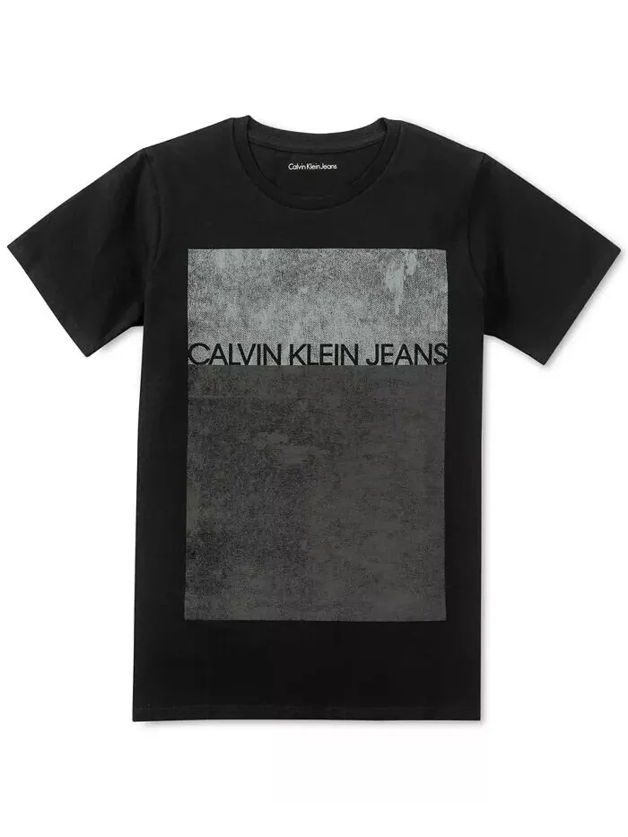 Хлопковая футболка с графическим принтом Big Boys Calvin Klein — изображение 2 из 4