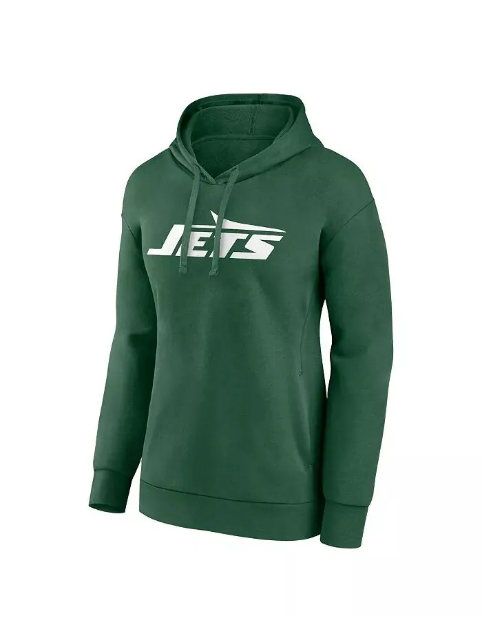 Женская зеленая толстовка с капюшоном с логотипом New York Jets Primary Fanatics — изображение 2 из 3