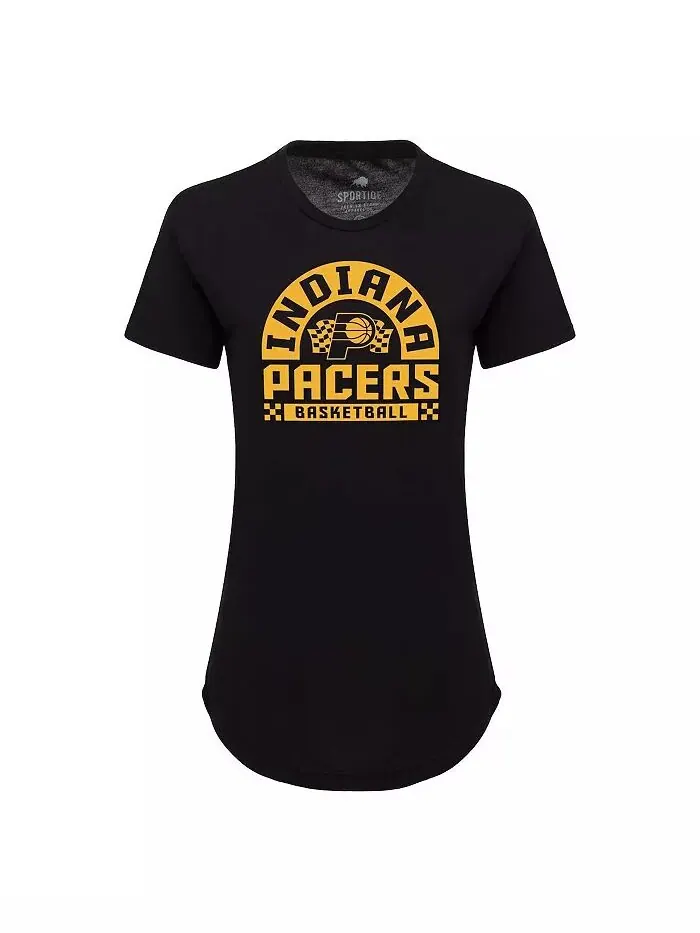 Женская черная футболка Indiana Pacers Phoebe Super Soft Tri-Blend Sportiqe — изображение 3 из 3