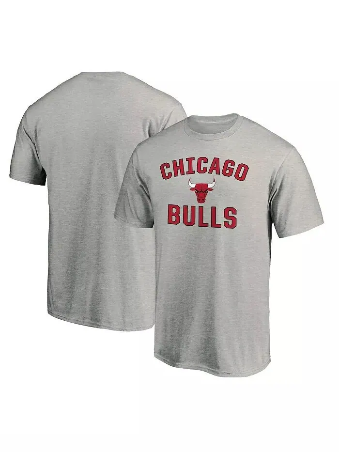 Футболка мужская серо-меланжевая Chicago Bulls Victory Arch Fanatics — изображение 1 из 3