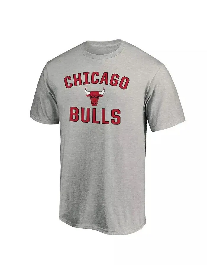 Футболка мужская серо-меланжевая Chicago Bulls Victory Arch Fanatics — изображение 3 из 3