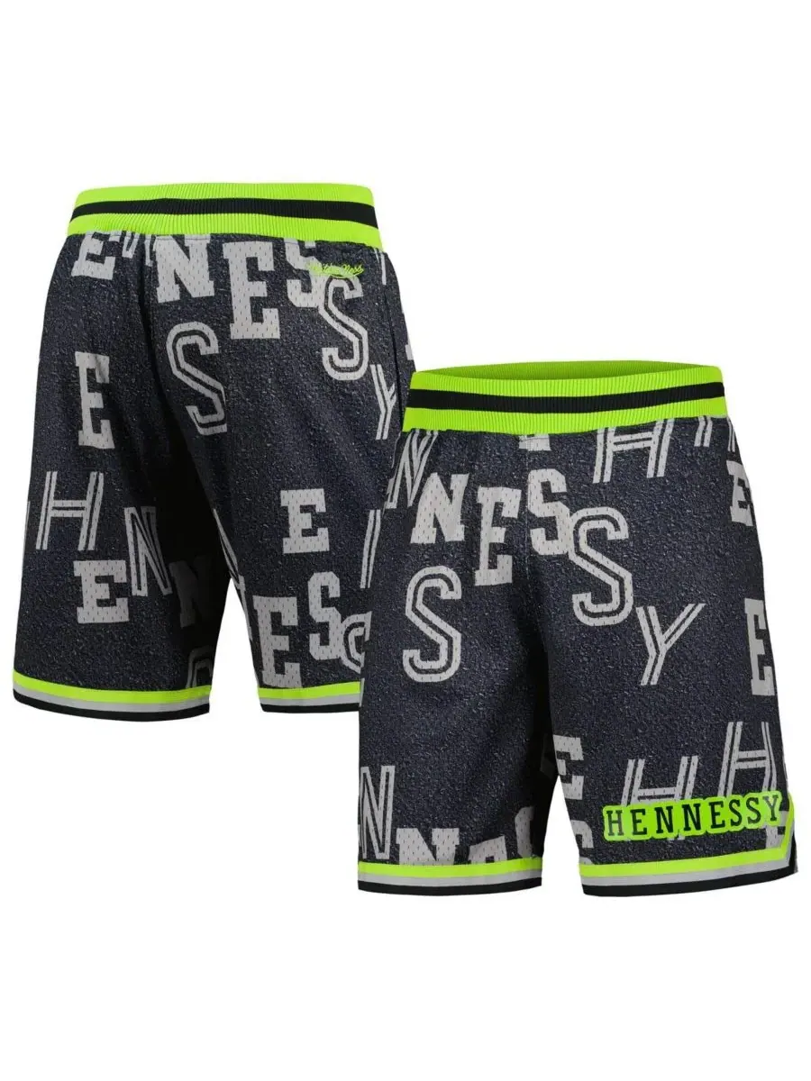 Mitchell & Ness Мужские черные шорты NBA x Hennessy Neon Concrete Game Day — изображение 1 из 3, черный