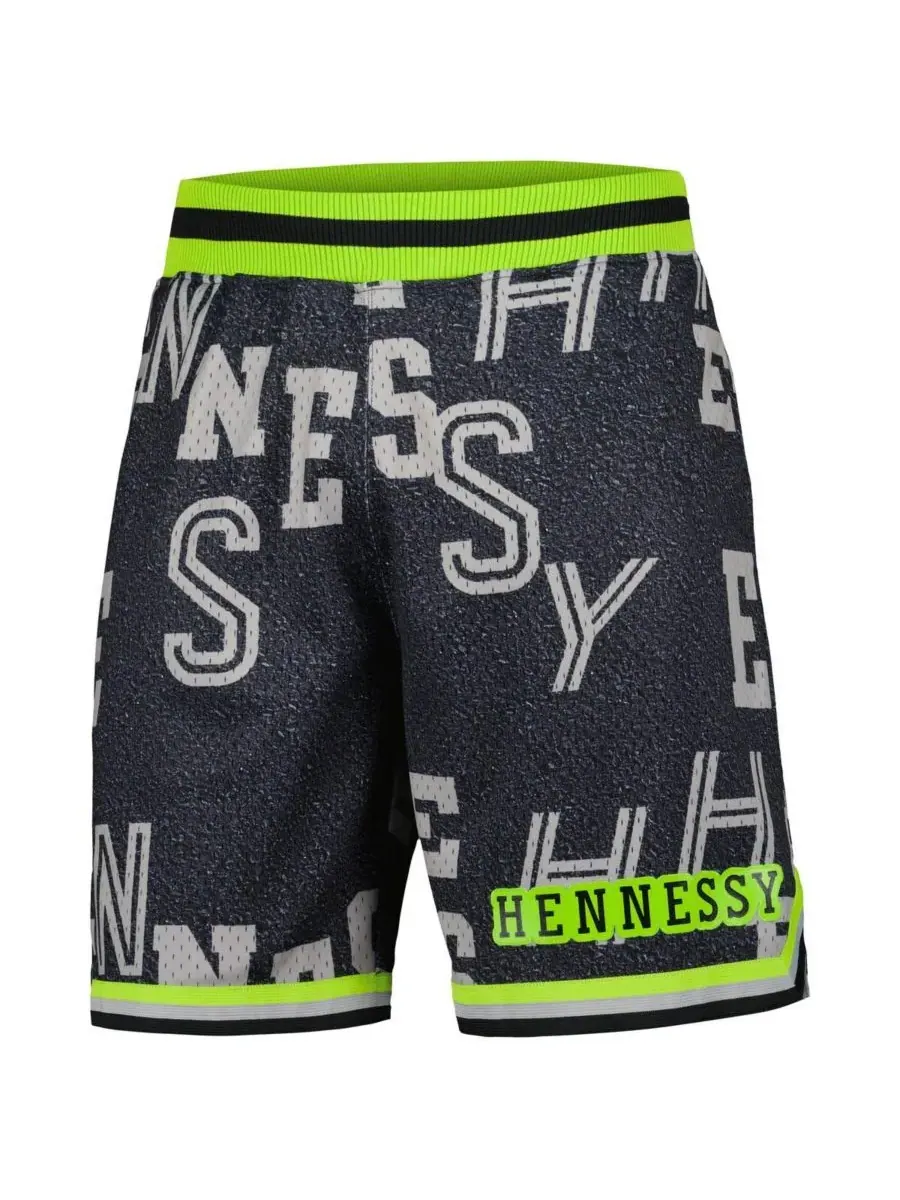 Mitchell & Ness Мужские черные шорты NBA x Hennessy Neon Concrete Game Day — изображение 2 из 3, черный