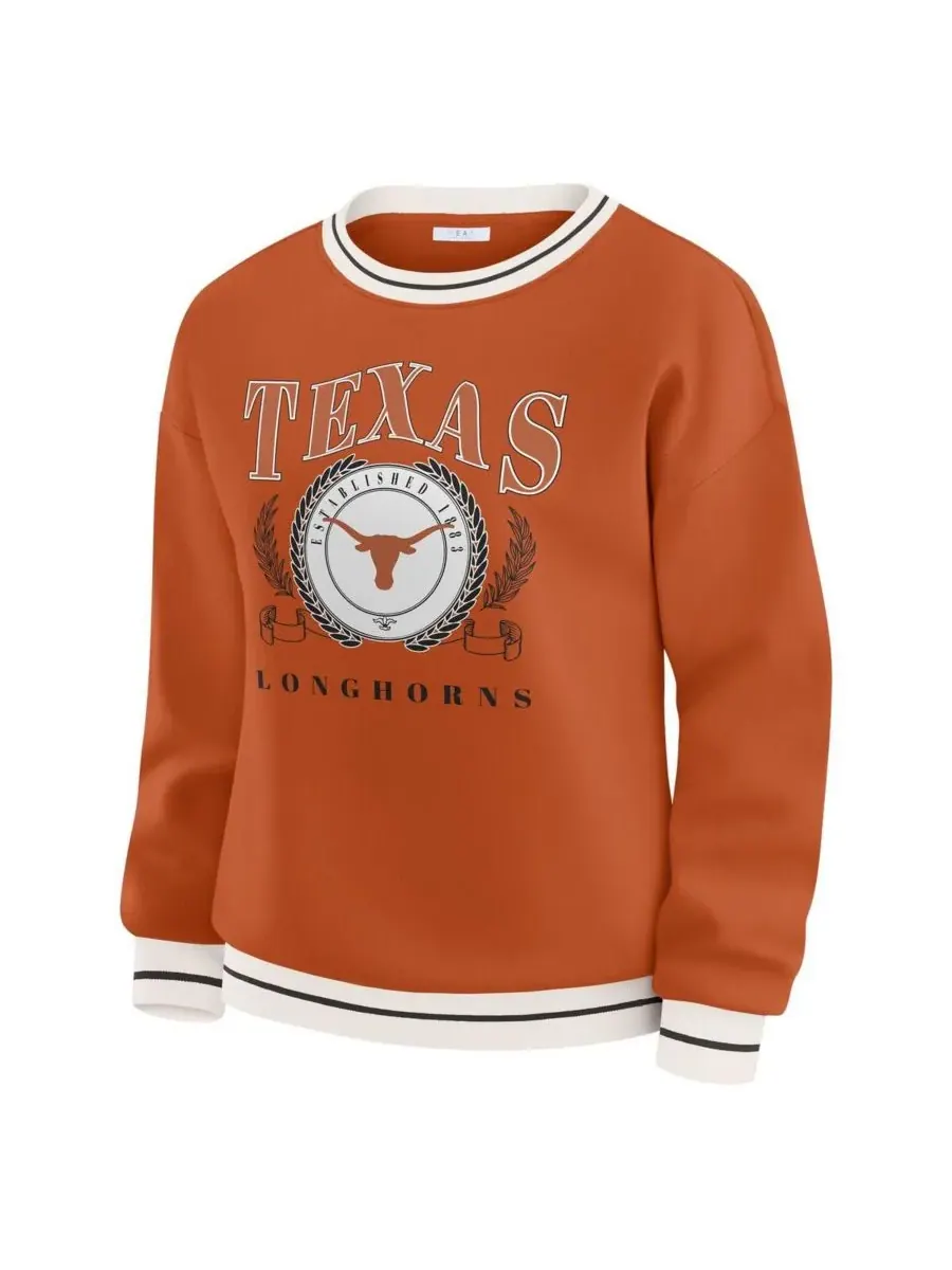 WEAR by Erin Andrews Женская толстовка Texas Orange Texas Longhorns Seal — изображение 2 из 5, оранжевый
