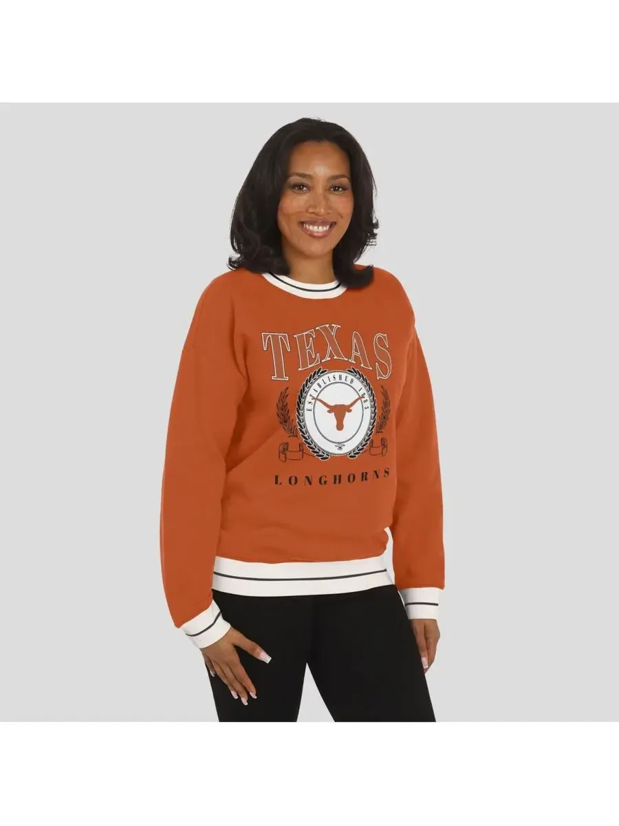 WEAR by Erin Andrews Женская толстовка Texas Orange Texas Longhorns Seal — изображение 4 из 5, оранжевый