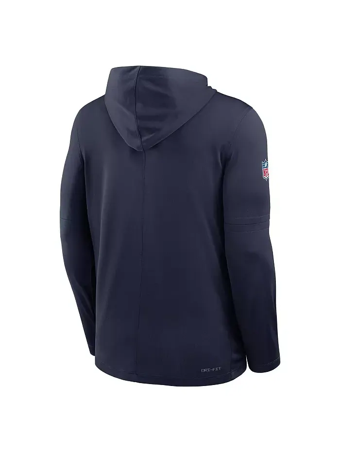 Мужская синяя худи с длинным рукавом Dallas Cowboys Pure Fury Performance Nike — изображение 2 из 3