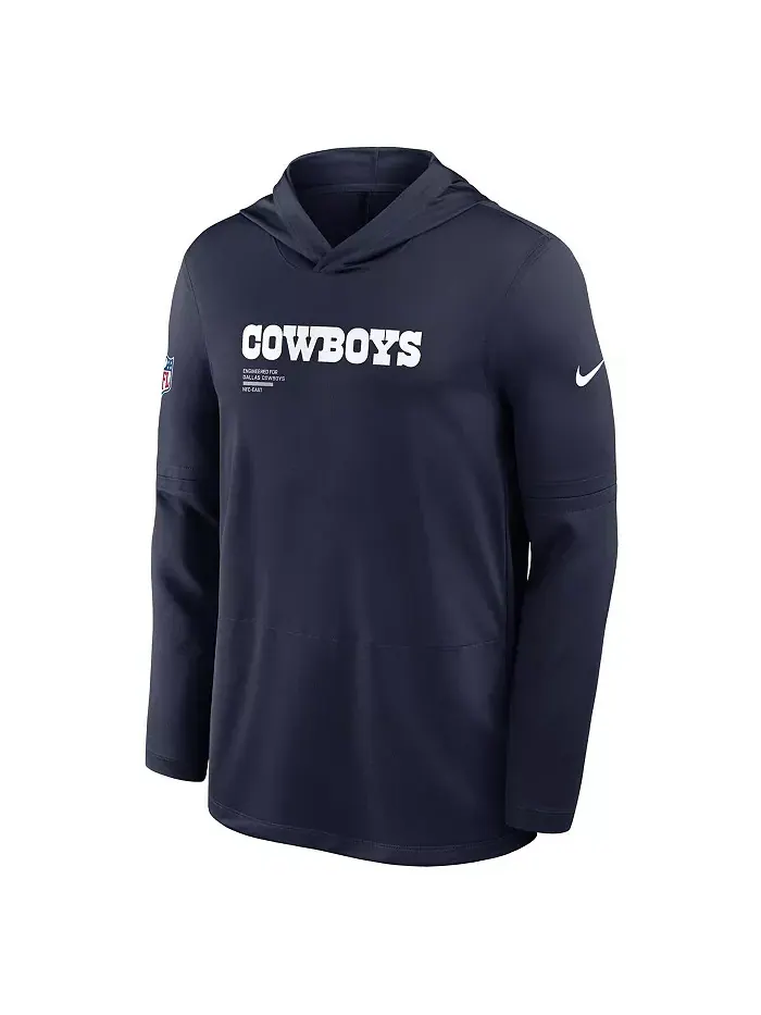 Мужская синяя худи с длинным рукавом Dallas Cowboys Pure Fury Performance Nike — изображение 3 из 3