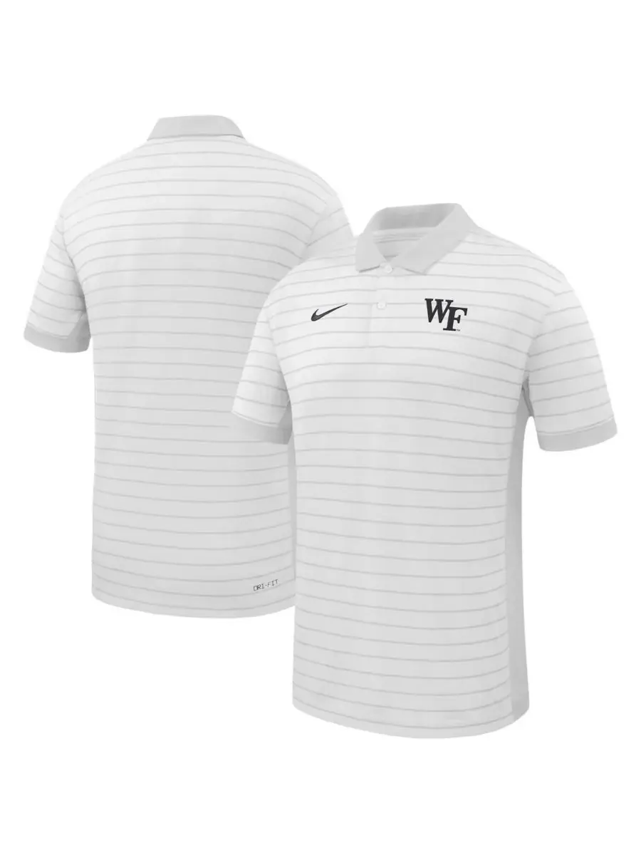 Nike Мужская белая поло-рубашка Wake Forest Demon Deacons 2025 Early Season Coaches Sideline — изображение 1 из 3, белый
