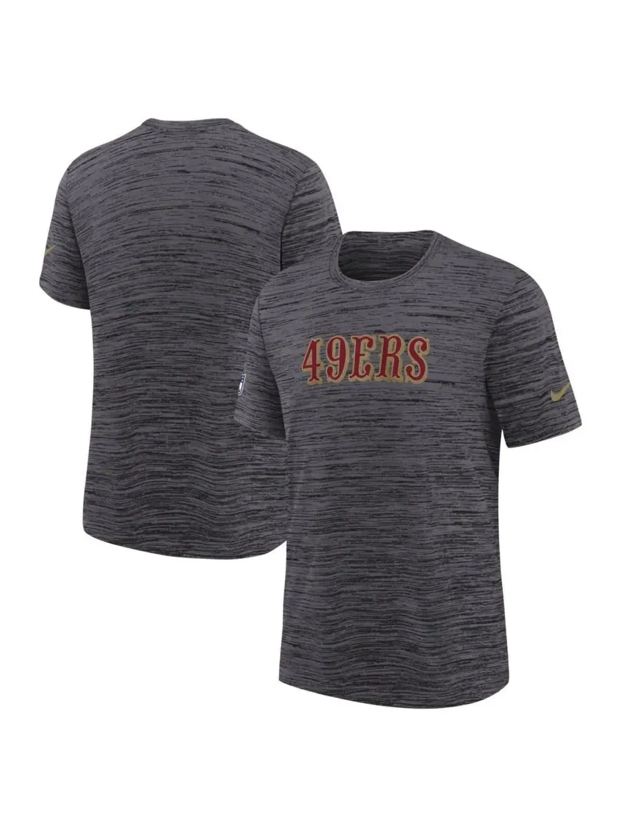 Nike Футболка Big Boys and Girls Heather Black San Francisco 49ers 2025 Rivalries Collection — изображение 1 из 3, черный