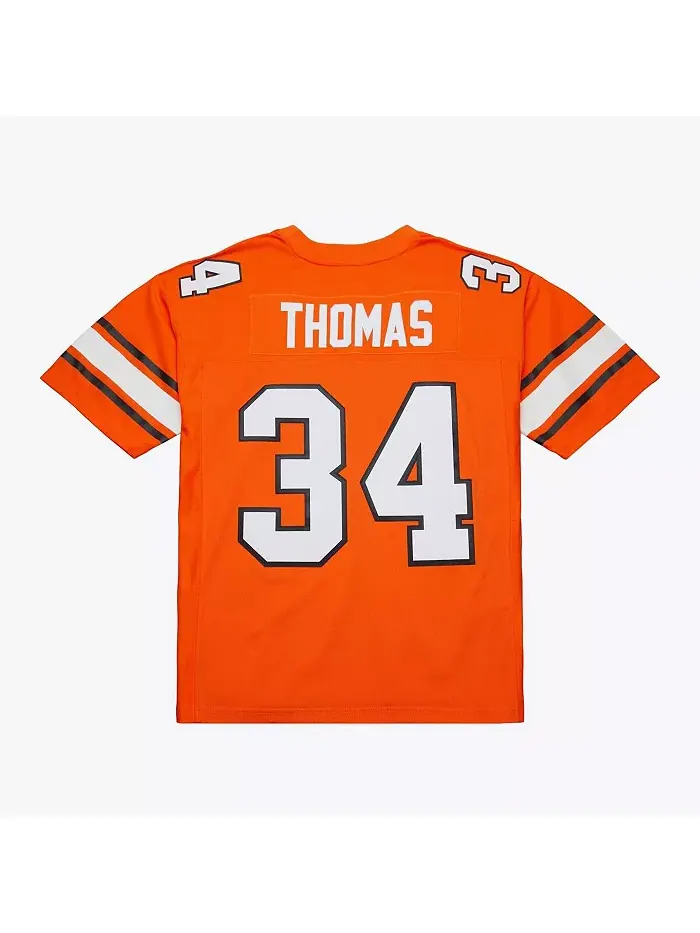Мужская реплика джерси Thurman Thomas Oklahoma State Cowboys 1987 года в оранжевом цвете Mitchell & — изображение 4 из 4