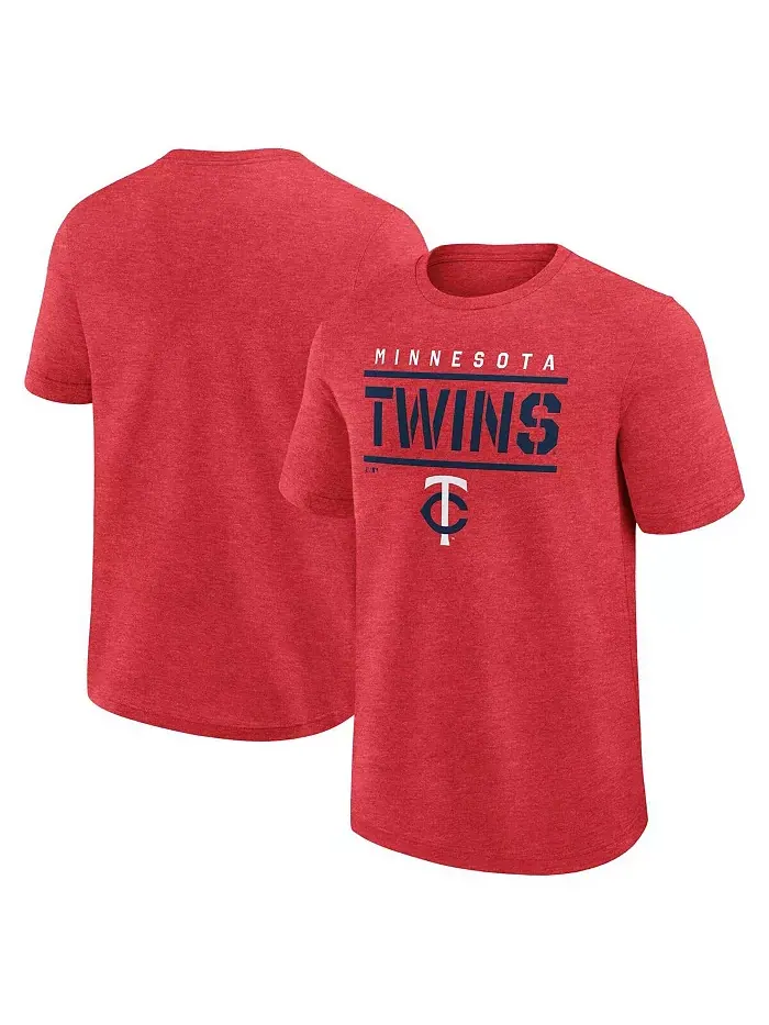 Мужская футболка Top Notch Minnesota Twins в цвете вересково-красный Fanatics — изображение 1 из 3