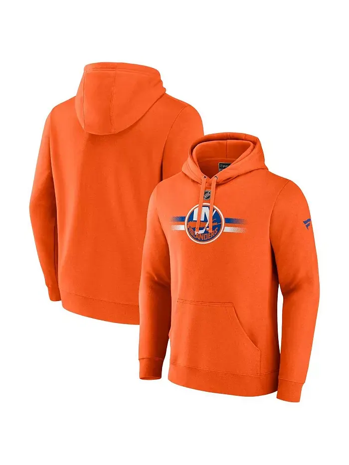 Мужская оранжевая толстовка New York Islanders Authentic Pro Secondary с капюшоном Fanatics — изображение 1 из 3