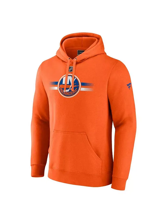 Мужская оранжевая толстовка New York Islanders Authentic Pro Secondary с капюшоном Fanatics — изображение 2 из 3