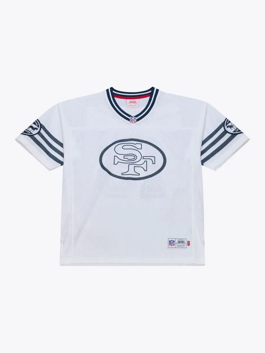 Футболка Legacy с коротким рукавом Joe Montana White San Francisco 49ers Mitchell & Ness — изображение 3 из 5, белый