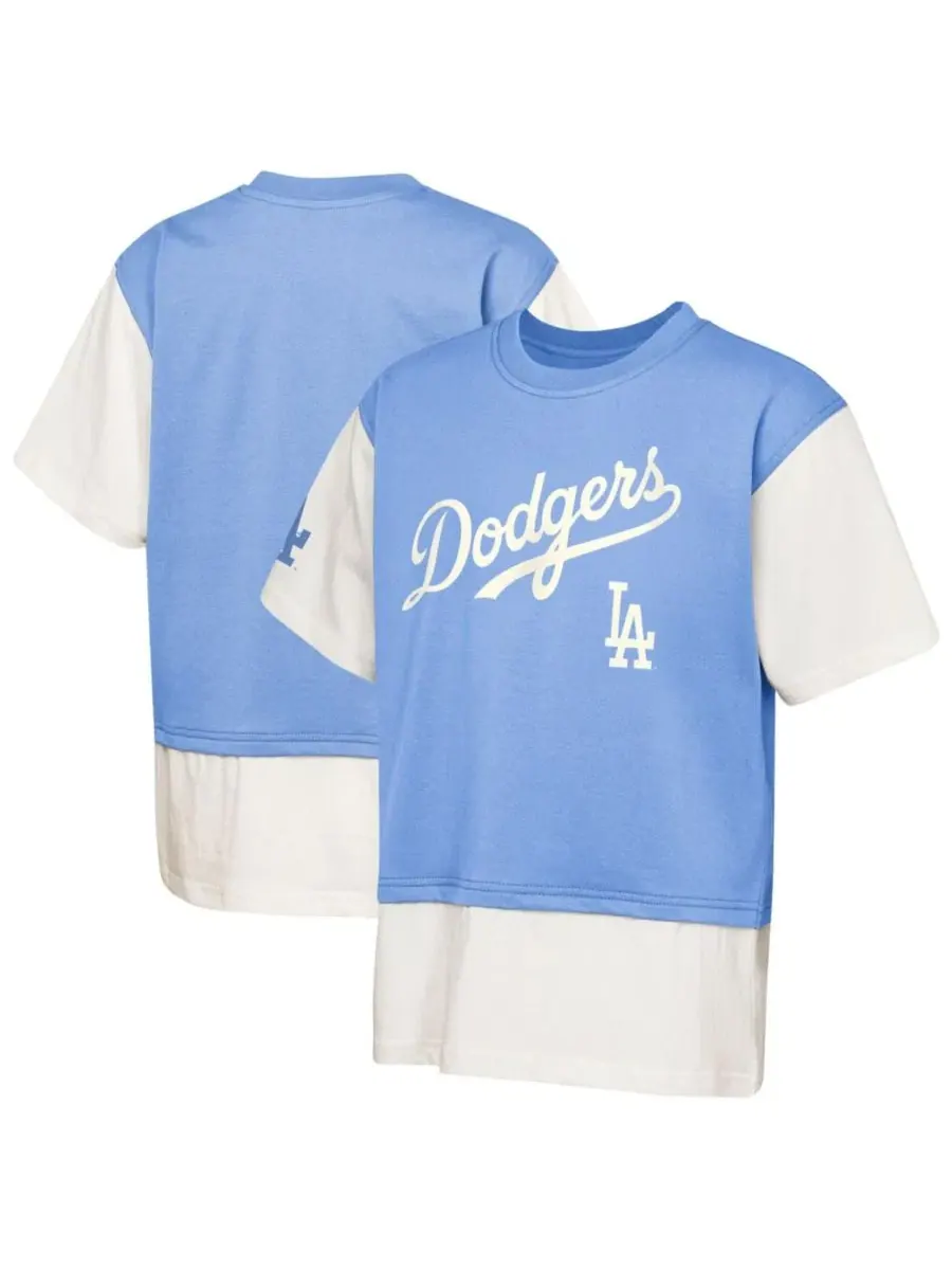 Футболка с длинным рукавом с контрастными рукавами и принтом команды Los Angeles Dodgers Ultimate — изображение 1 из 3