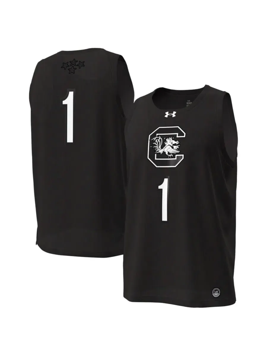 Женская баскетбольная джерси South Carolina Gamecocks 1 Replica с вентилируемой сеткой Under Armour — изображение 1 из 3
