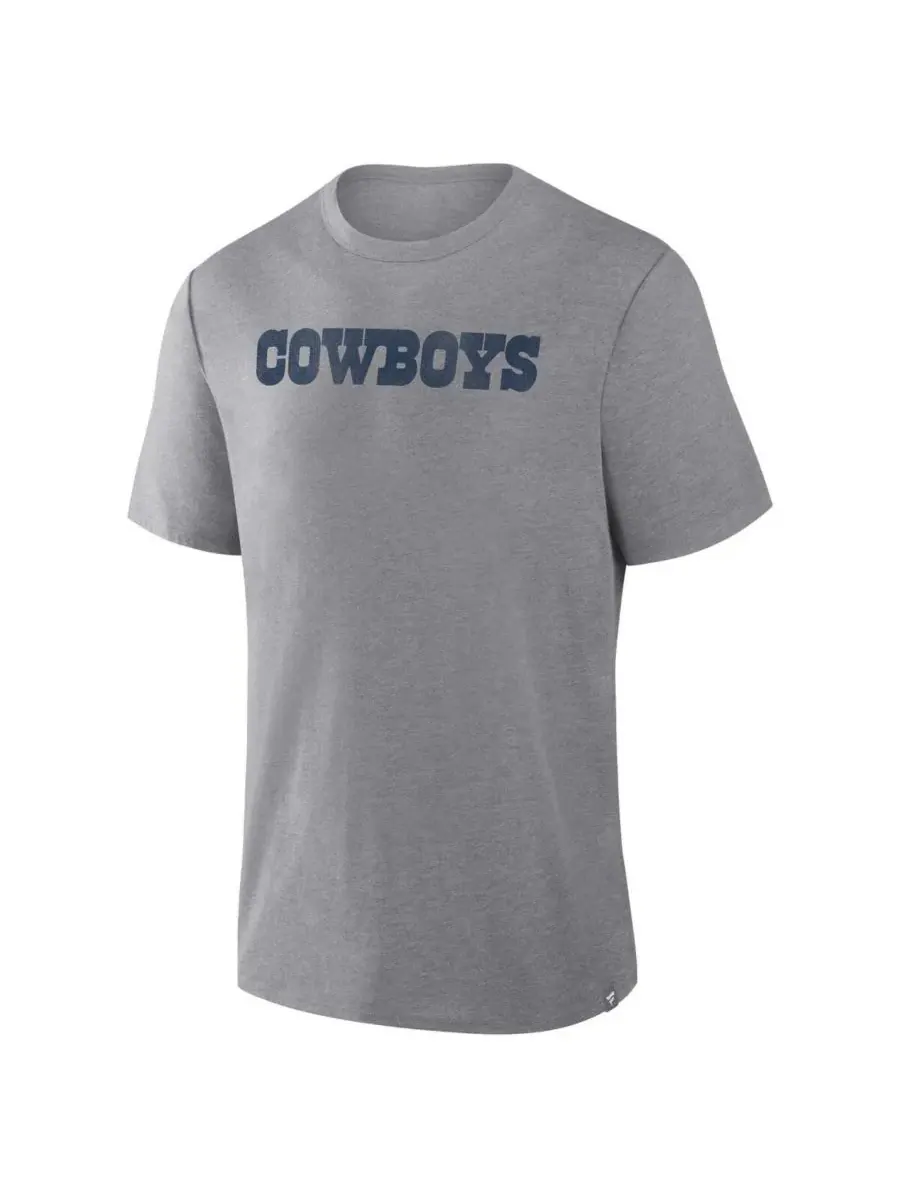 Fanatics Мужская футболка Dallas Cowboys Pass Rush Tri-Blend серого цвета — изображение 3 из 3, серый