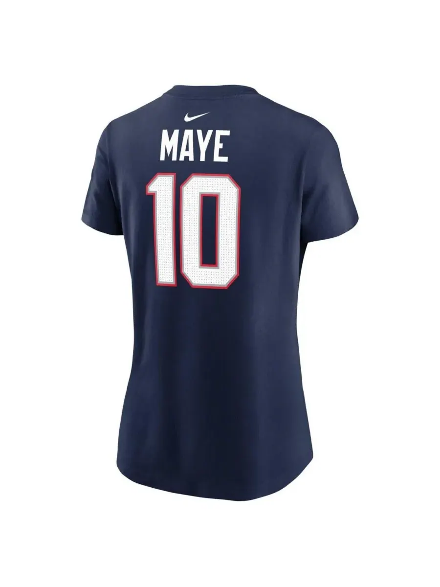 Nike Женская футболка Drake Maye Navy New England Patriots Super Bowl LX с нашивкой, именем и — изображение 3 из 3