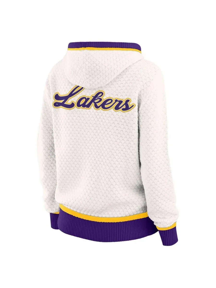 WEAR by Erin Andrews Женская кремовая толстовка с капюшоном Los Angeles Lakers больших размеров — изображение 3 из 3, бежевый
