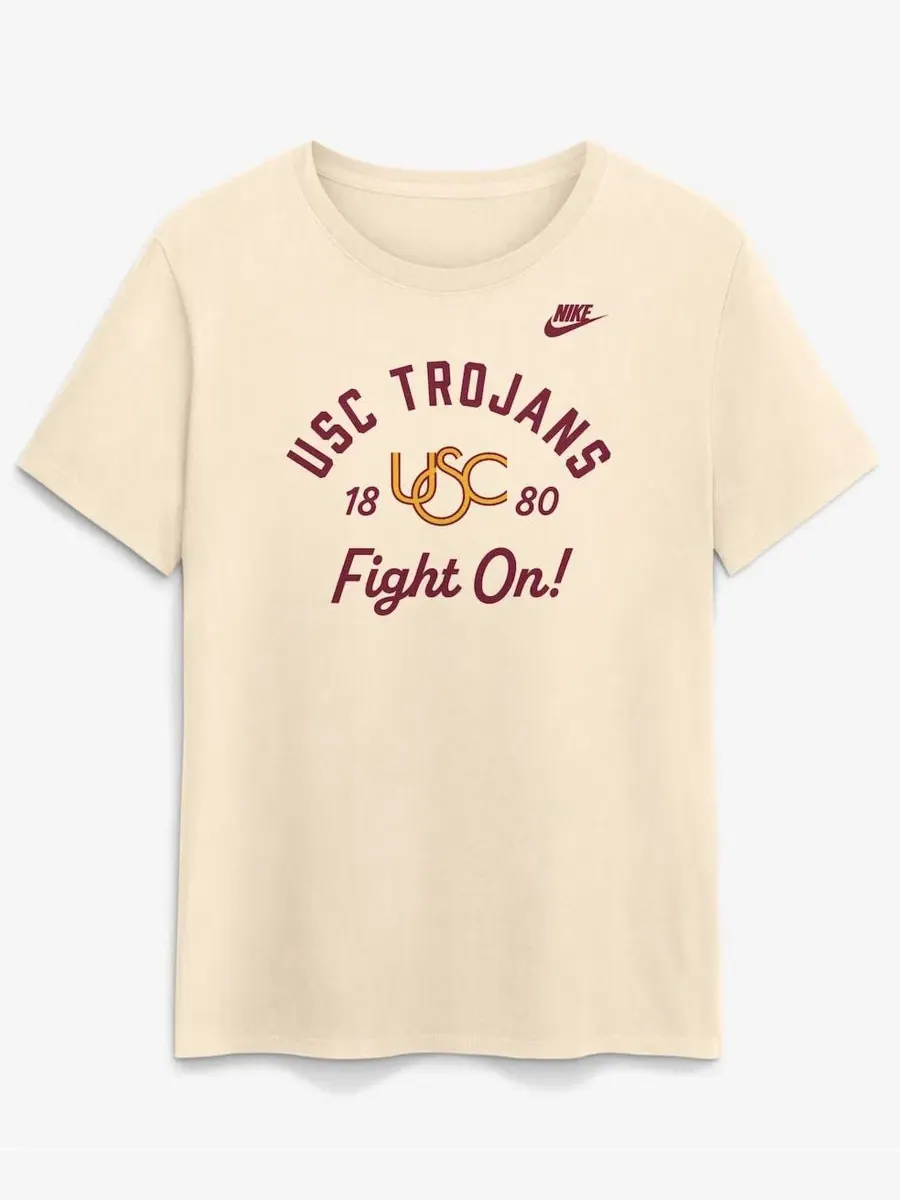Футболка с коротким рукавом и принтом USC Trojans Legacy Team Name Nike — изображение 2 из 5, прозрачный