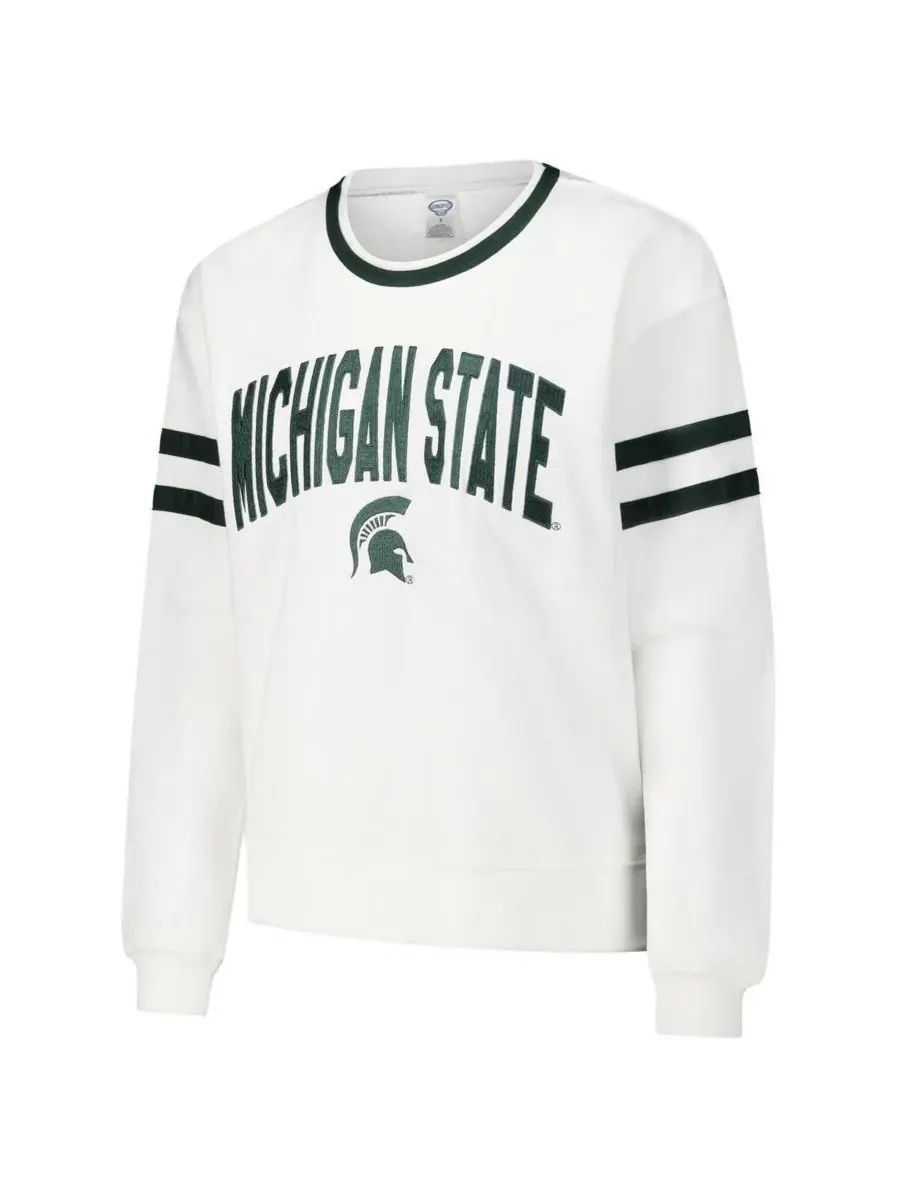 Concepts Sport Женская белая футболка с длинным рукавом Michigan State Spartans Borough French — изображение 3 из 3, белый