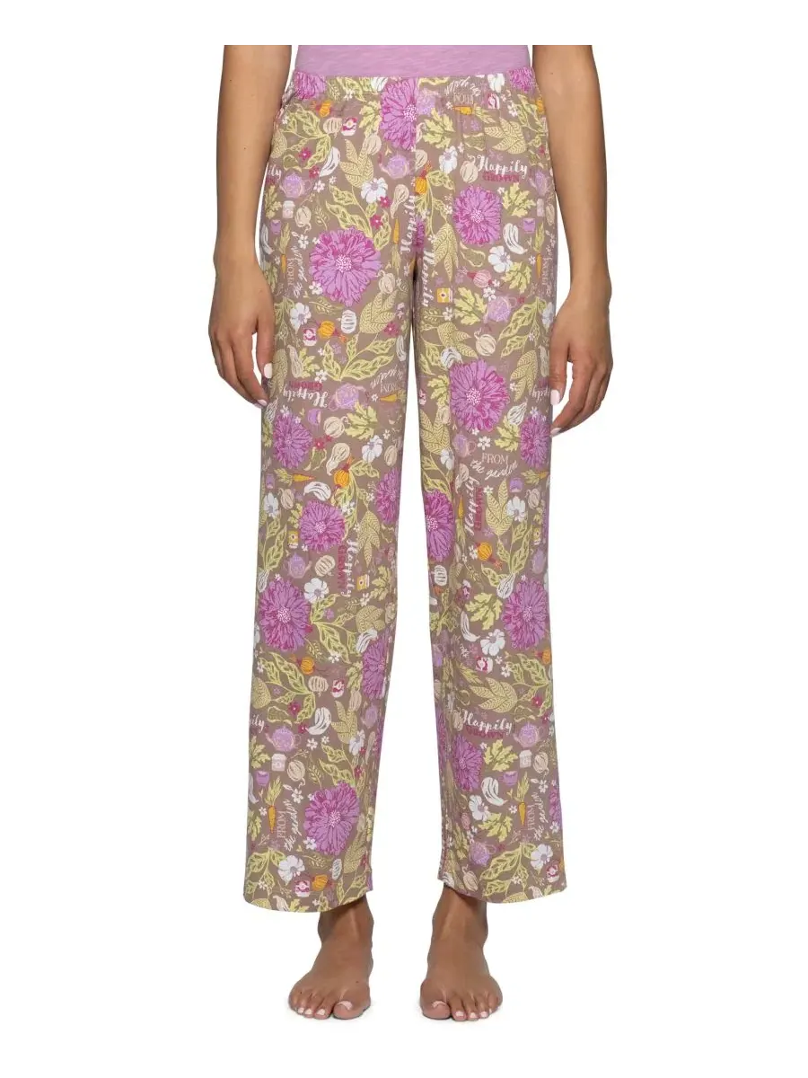 Женские пижамные брюки свободного кроя с цветочным принтом Harvest Floral Hue, Antler — изображение 1 из 3