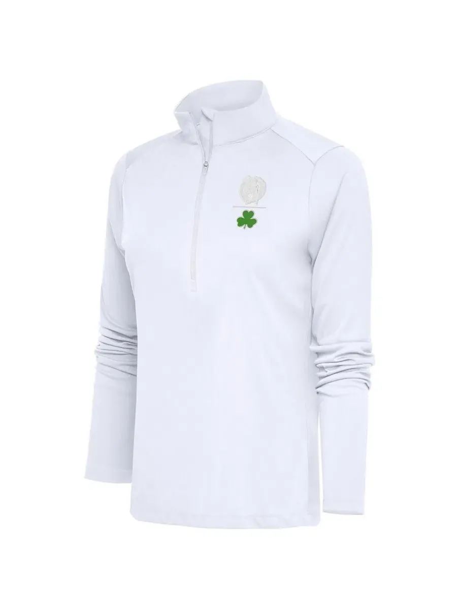 Пуловер с половиной молнией Boston Celtics Shamrock Tribute Antigua — изображение 1 из 1, белый