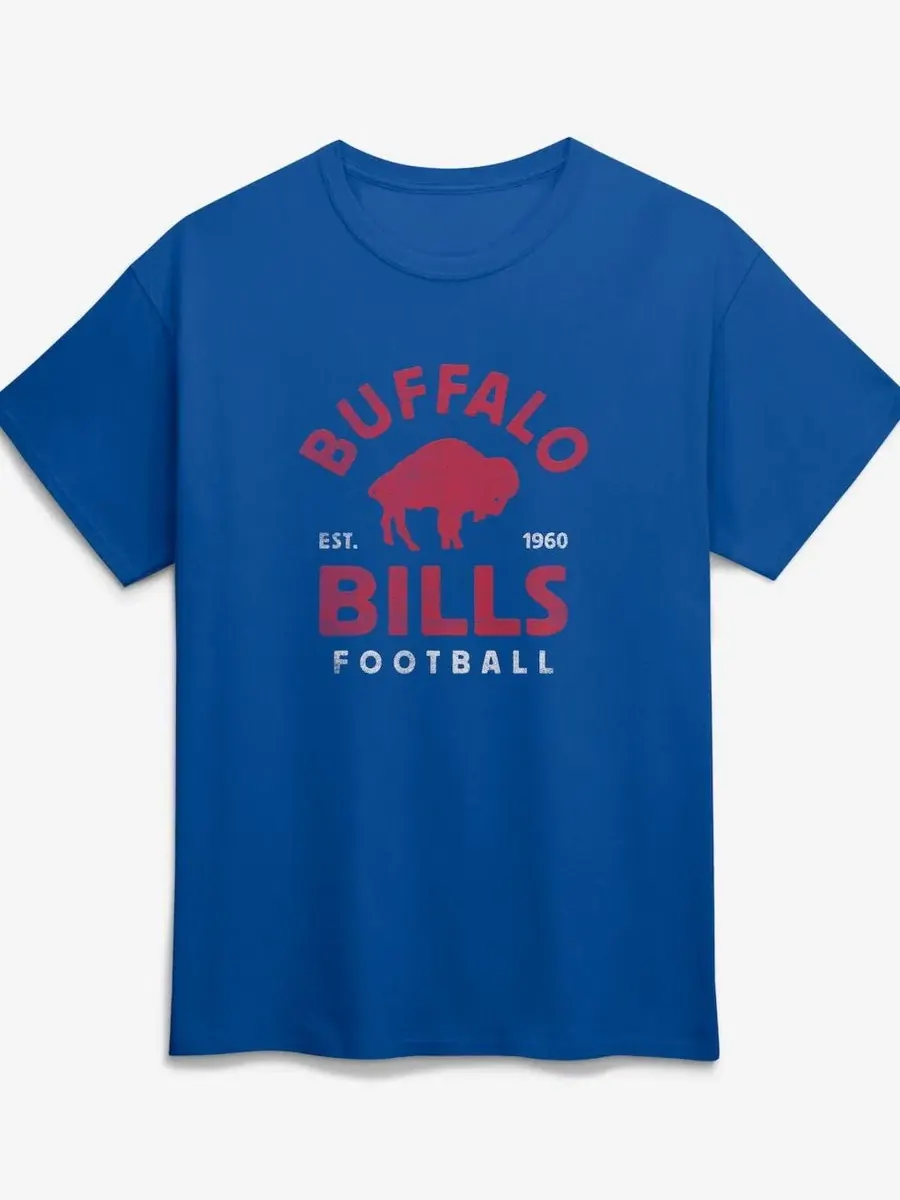 Футболка с принтом Vintage Arch Buffalo Bills Royal Logo Athletic — изображение 1 из 3, королевский