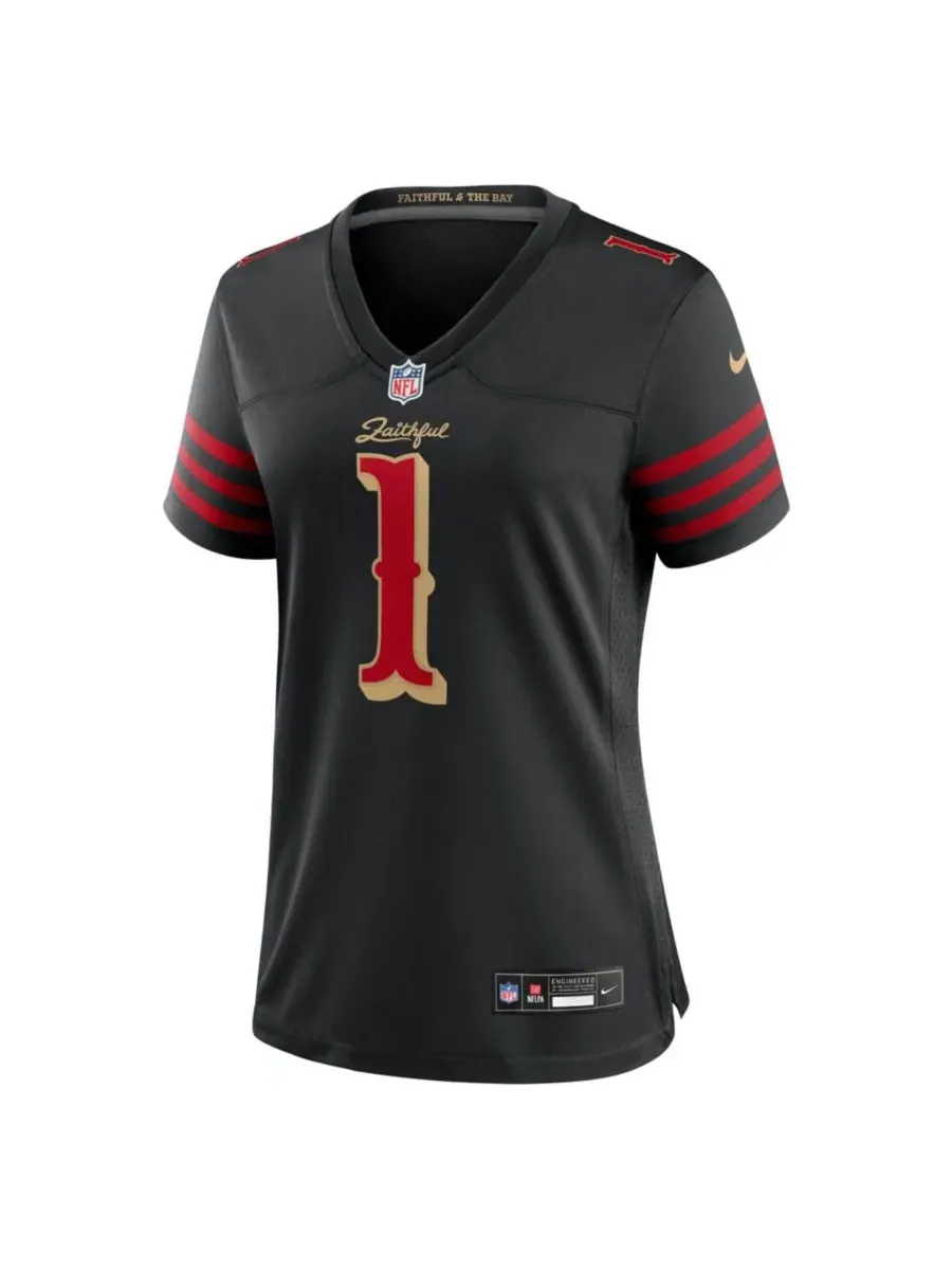 Женская футболка Nike San Francisco 49ers Rivalries с принтом, модель Ricky Pearsall — изображение 3 из 3, черный