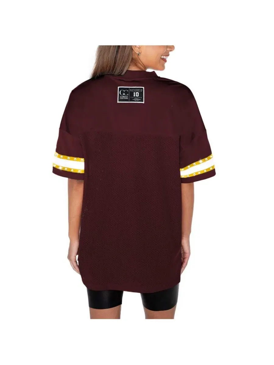 Футболка с принтом Until Kickoff Gameday Couture — изображение 2 из 5, коричневый