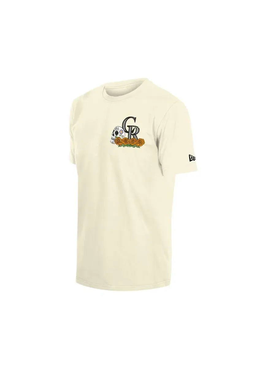 Футболка с принтом Sugar Skull Colorado Rockies New Era — изображение 3 из 4, прозрачный