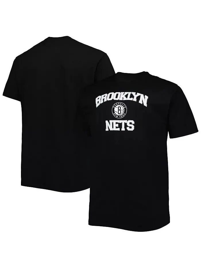 Мужская черная футболка Brooklyn Nets Big and Tall Heart and Soul Profile
