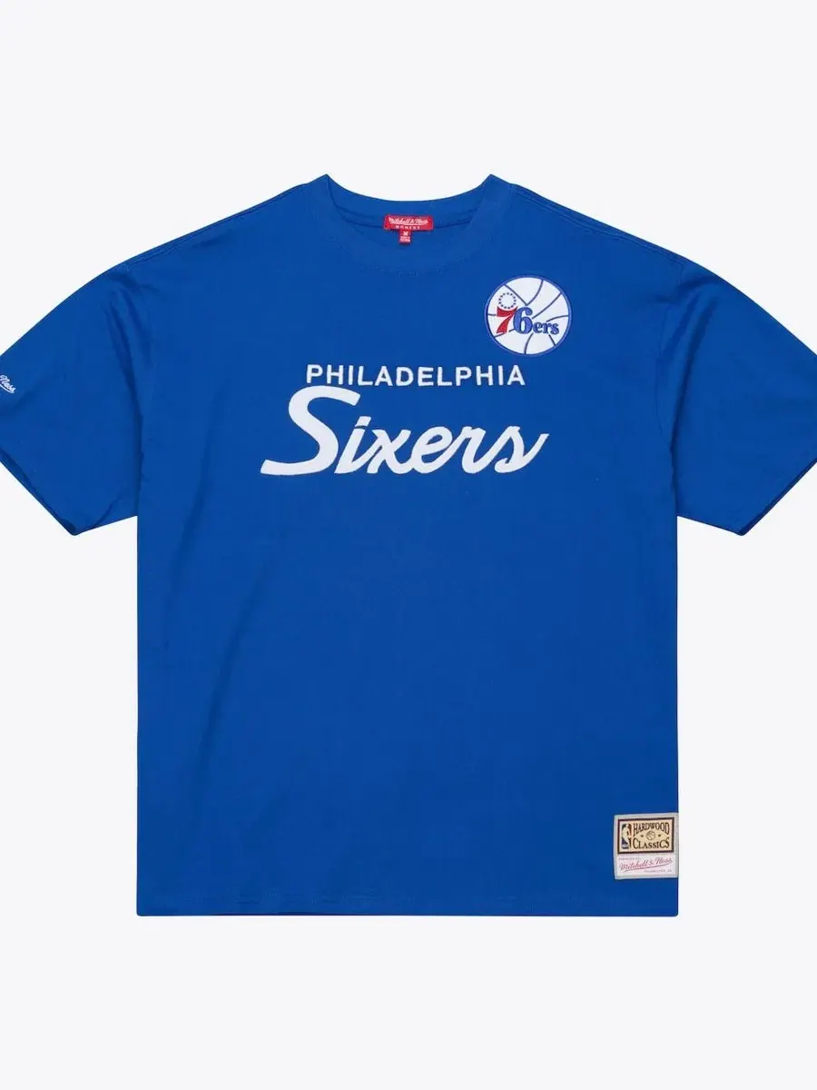 Футболка с коротким рукавом Philadelphia 76ers Hardwood Classics Head Coach Mitchell & Ness — изображение 1 из 5, королевский