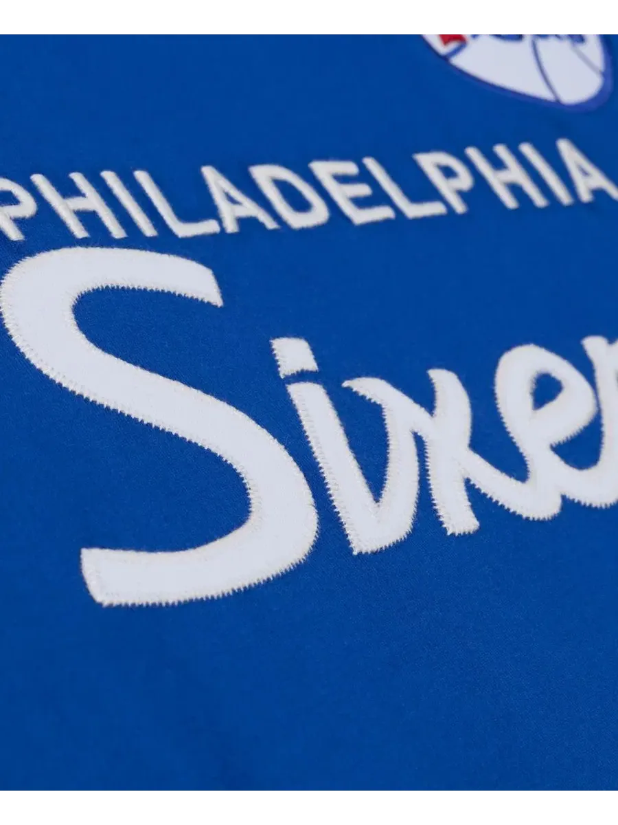 Футболка с коротким рукавом Philadelphia 76ers Hardwood Classics Head Coach Mitchell & Ness — изображение 4 из 5, королевский