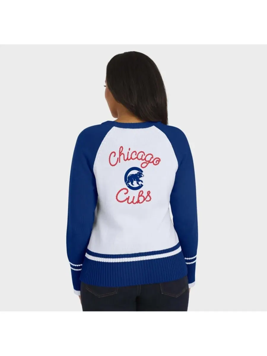 Свитер реглан с цветовыми блоками Chicago Cubs White, Royal WEAR by Erin Andrews — изображение 5 из 5, белый