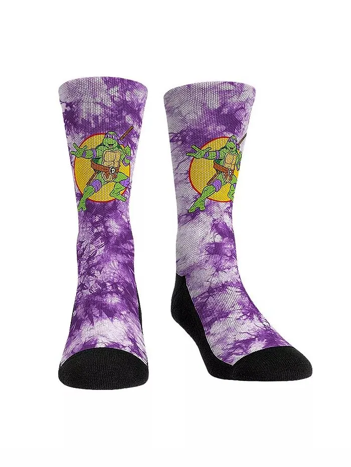 Носки Rock Em унисекс Черепашки-ниндзя Донателло Tie-Dye Crew Socks Rock 'Em — изображение 1 из 1